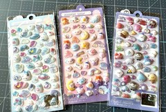 3D Puffy Sticker -3 Lot Kawaii Decorative Stickers for Phone Case, Notebook