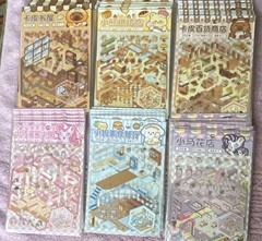 38 sheets DIY 3D sticker scenes miniature room scenes stress relief therapy kids