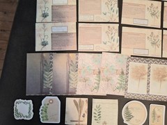 Retro Material Pack 100 Pc Scrapbooking JJ Craft Kit Supplies Plant Handwriting