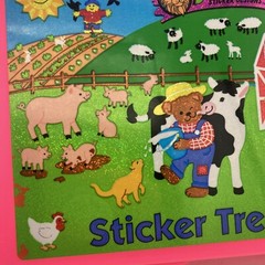 Vtg 90s Sandylion Sticker Treasure Kit Case Only Bear Farm Barn Pigs Cow Horse