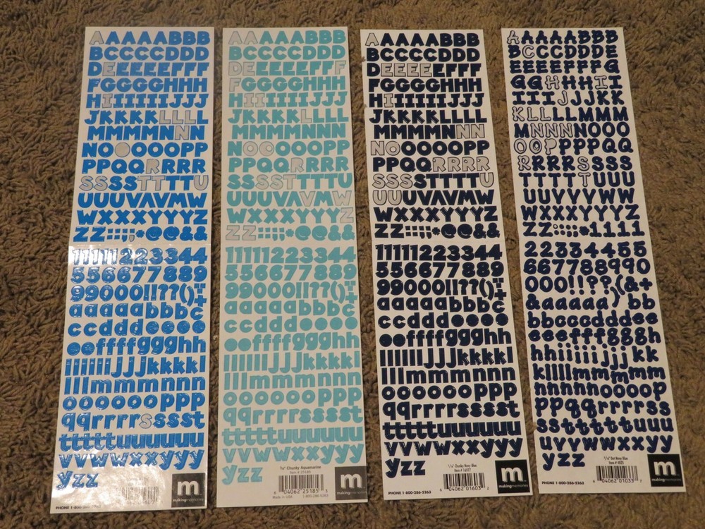 ABC Stickers – Blue – Lot of 9Ma
