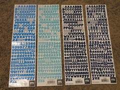 ABC Stickers – Blue – Lot of 9Ma