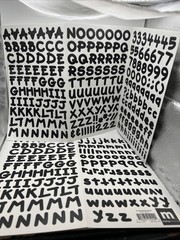 Lot Of NEW Sticker Letters- Asst. Fonts/15 Sets Of Large & Small Black Letters;