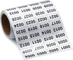Durable Waterproof Number Stickers – Self-Adhesive 2000 Pack for Indoor/Outdoor