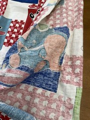 Vintage Mickey And Friends Curtain Approximately 40×80 One Side Only
