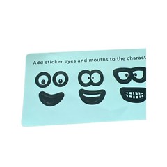 Vintage Funny Faces Sticker Sheet For Kids’ Crafting & Decorating 6″