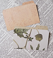 8 Mini File Folders Scrapbook Junk Journal Card Making Crafts Vintage Patterns