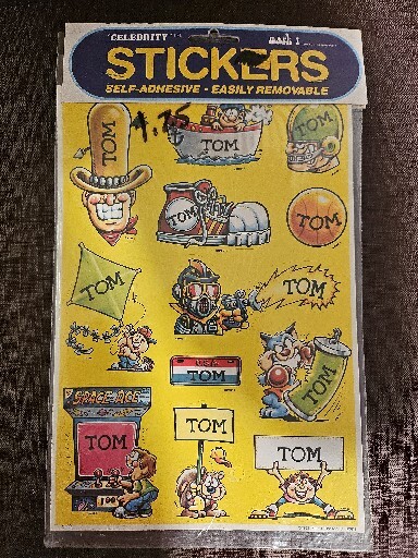 Vtg 1983 TOM Celebrity Stickers Sealed Mark I Name Stickers S599