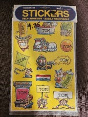 Vtg 1983 TOM Celebrity Stickers Sealed Mark I Name Stickers S599