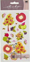 Sticko Classic stickers HARVEST APPLES Fall Autumn theme 67979 FAST FREE ship!