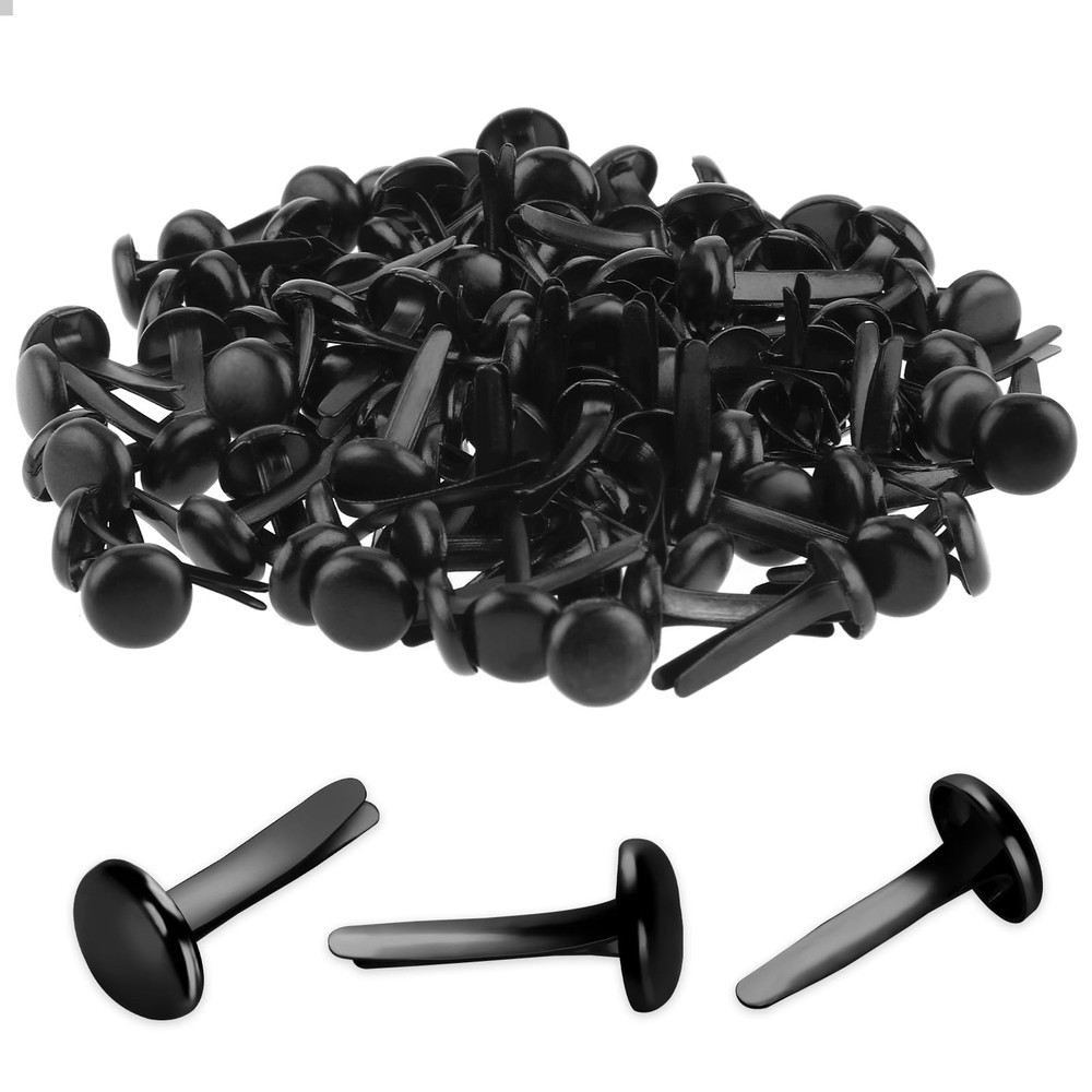 100PCS Brads Paper Fasteners Brass Brads Round Fasteners Mini Metal Brads for Ki