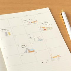 Sticker sticker for MIDORI Planner Cat pattern S + M 2 types set 82687006