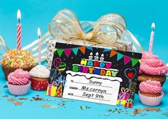 Happy Birthday Cake Recognition Awards, Kids Classroom Certificate Card Gift