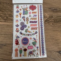 Recollections Happy Diwali Festival of Lights Scrapbook Stickers 108 pc NEW