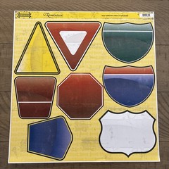 Reminisce Large Sheet Road Sign Stickers