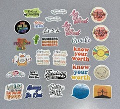 Motivational Inspirational Good Vibes Religious Stickers Lot Of 29