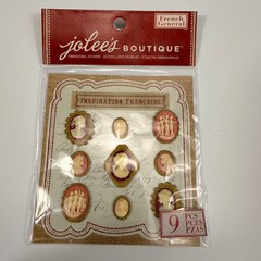 Jolee’s Boutique French General Inspiration Francaise Cameo Stickers 9 Pc NIP