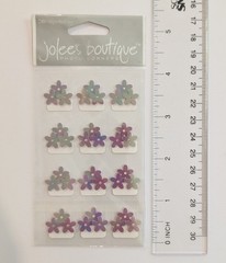 Jolee’s Iridescent Purple Lavender Mini Flowers Photo Corners Scrapbook Stickers