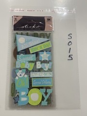 Lot of 4 – Sticko BABY BOY Scrapbooking Stickers NEW in Sealed Packages (S015)