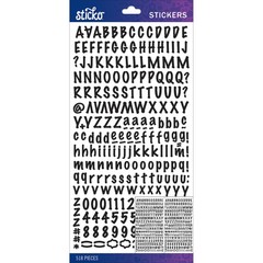 Sticko Alphabet Stickers Black Marker Small