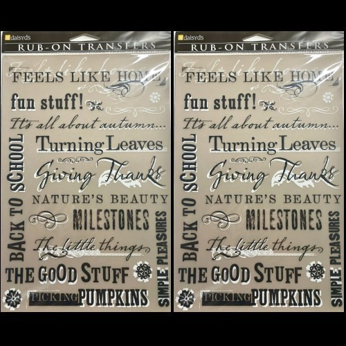 LOT OF 2 SETS DAISY D’S RUB-ON TRANSFERS IT’S ALL ABOUT AUTUMN FALL SEASONS