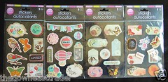 36pc 3-Dimension 3-D Stickers Nature Bird Butterfly Celebrate Enjoy Life & Love