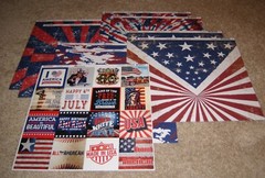 Reminisce Design 12×12 Dbl. Sided Paper Lot(8) w/Sticker Sht.~ USA..All American
