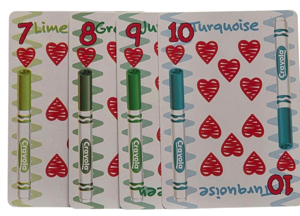 Crayola Crayon Color Art Project Lime Green Cards Perfect Junk Journal Scrapbook
