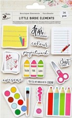 Star Student – School, 3D scrapbook stickers 14/pk – Little Birdie