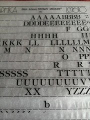 5 Letraset INSTANT LETTERING Transfer Letters 36pt Tiffany Medium NICE 2