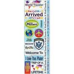 Reminisce Signature Series Cardstock Combo Stickers, 4.25x12In World Travel