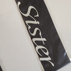 NEW 2 Senti-Metalz Word Adhesive Sticker BROTHER SISTER Metal Appearance-G