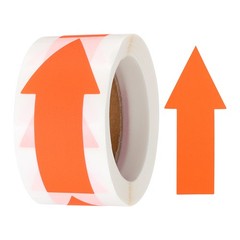 Sticker Labels 150 Count/Roll 1.2×2.8 Inch Fluorescent Rose Red Arrow Shape Sign