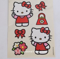 Hello Kitty Vintage 2005 Partial Sticker Sheet SIL-34081 HK2