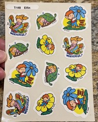 Vintage Trend T-148 Stinky Stickers sheet 12 Scratch & Sniff Elfin Elves