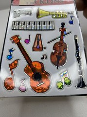 Vintage Prism Stickers Classy Stick-Ons Musical Band Colorful New Sealed