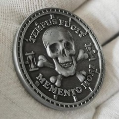 Artfully Sculpted Memento Mori Medallion A Stoic Spiritual Skull Challenge Co…