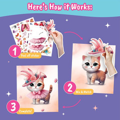 Sticker Dress up Kitten – Kids Activity and Sticker Book Learn Fashion Design fo