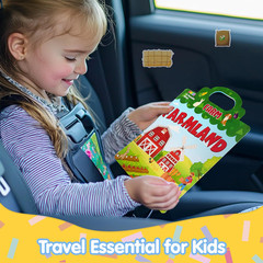 Farm Animals Reusable Sticker Book for Toddlers, 3D Sticker Book for Kids 3 4 5,