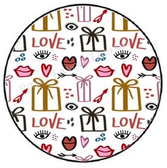 LOVE LIPS VALENTINES DAY ENVELOPE SEALS LABELS STICKERS PARTY FAVORS