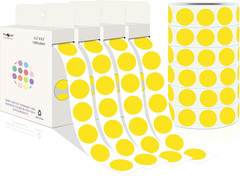 1/2 Inch round Permanent Color-Code Dot Stickers,1000 per Roll Dots Label Dispen
