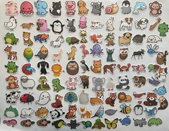 Animal Stickers – 100 STICKERS – Cute Animals Funny Stickers, Kids, Boys, Girls