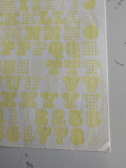 Making Memories Large Pattern PastelYellow Upper/Lower Case ABC/123 Scrapbooking