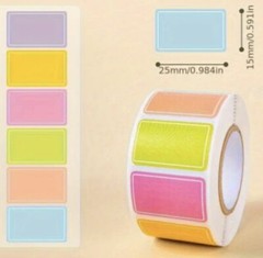 500 pcs Sticker Labels/Seals Roll Spring Pastel Blank Semi Gloss Self Adhesive