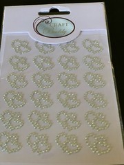 DAWN BIBBY 3D ADHESIVE CLEAR GEMSTONE DOUBLE HEARTS 24PCS