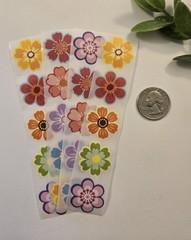 20 Tropical Flower Stickers/Hawaiian Flower Stickers/Summer Flower Stickers