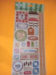Flair Designs Cardstock Stickers Kitchen Cooking Recipe Scrapbook Embellishments