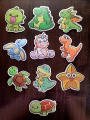 STICKERS UPICK Various Animals Cute Cartoon Vinyl PEEL & STICK