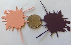 SCRIBBLE MARK Die-Cuts(8pc)4 Sizes•Splat•Oval•Heart•Doodle•Colorful*Card Making