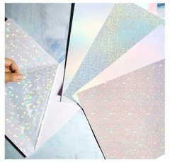 36 Sheets Holographic Sticker Paper Clear A4 Vinyl Sticker Paper Self-Adhesive